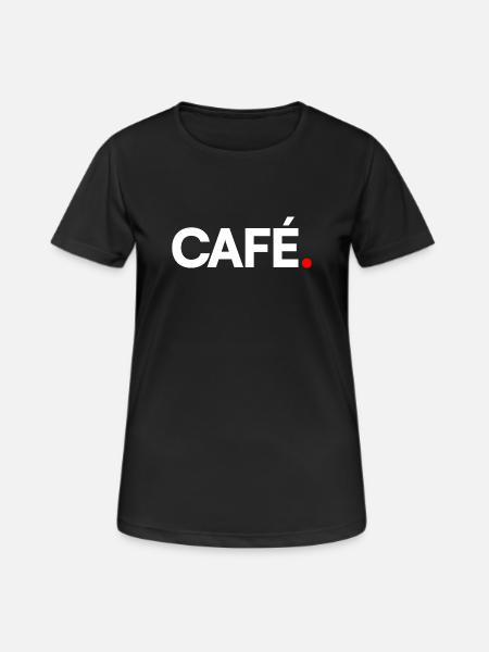 COFFEE | Minimalist Office Humor - Women's Breathable T-Shirt - black