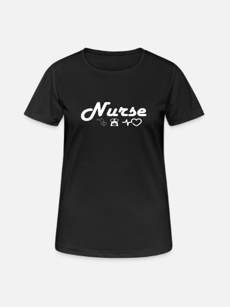 Nurse_White - Women's Breathable T-Shirt - black