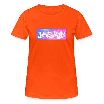 Jasmin Name Gift Gift Idea Galaxy - Women's Breathable T-Shirt - neon orange - Front - AI Model Female 172 dark (172cm)