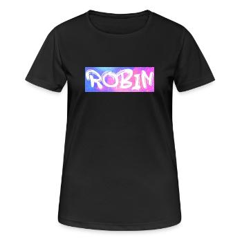 Robin Name Gift Gift Idea Galaxy - Women's Breathable T-Shirt - black - Front - AI Model Female 172 light (172cm)