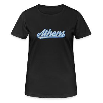 Athens Script Retro - Frauen T-Shirt atmungsaktiv - Schwarz - Vorne - AI Model Female 172 light (172cm)