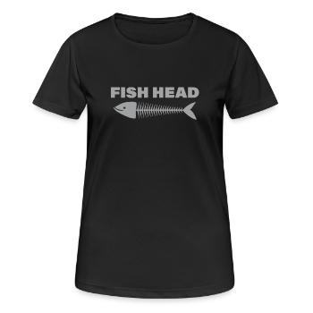 FISH HEAD - Women's Breathable T-Shirt - black - Front - AI Model Female 172 light (172cm)