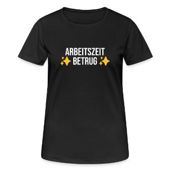Fraude au temps de travailMeme - T-shirt respirant Femme - noir - Devant - AI Model Female 172 light (172cm)