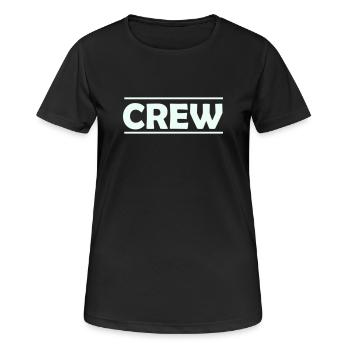 équipage - T-shirt respirant Femme - noir - Devant - AI Model Female 172 light (172cm)