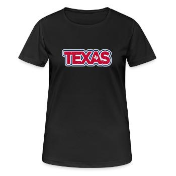 Texas Pride Distressed Typography Logo - Women's Breathable T-Shirt - black - Front - AI Model Female 172 light (172cm)