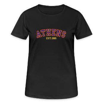 Athènes Est.1965 - T-shirt respirant Femme - noir - Devant - AI Model Female 172 light (172cm)