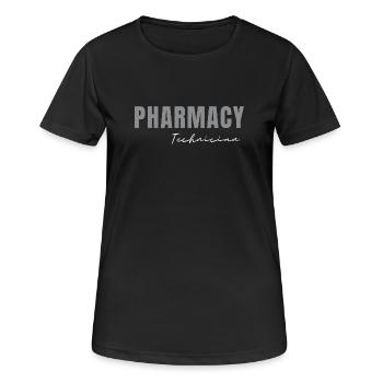 Technicien en pharmacie Étudiant en équipe de technicien sur ordonnance - T-shirt respirant Femme - noir - Devant - AI Model Female 172 light (172cm)