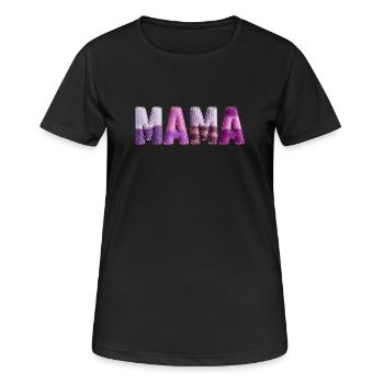 Mama Patchwork Vintage Family Love - Frauen T-Shirt atmungsaktiv - Schwarz - Vorne - AI Model Female 172 light (172cm)