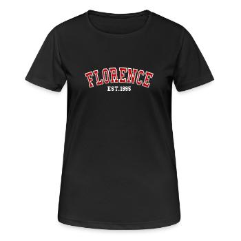 Florenz Est. 1995 - Frauen T-Shirt atmungsaktiv - Schwarz - Vorne - AI Model Female 172 light (172cm)