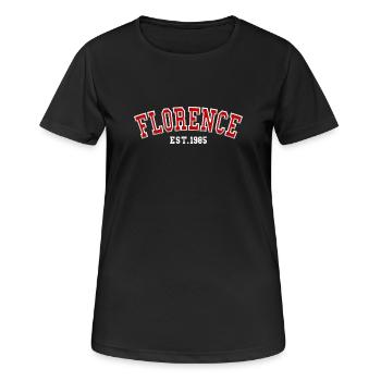 Florenz Est. 1985 - Frauen T-Shirt atmungsaktiv - Schwarz - Vorne - AI Model Female 172 light (172cm)