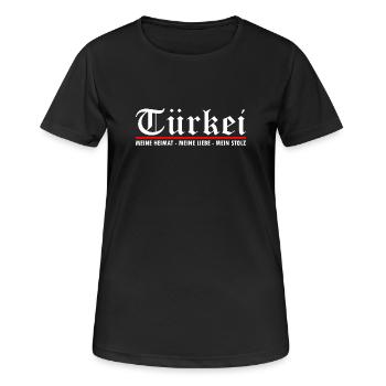 Turquie - T-shirt respirant Femme - noir - Devant - AI Model Female 172 light (172cm)
