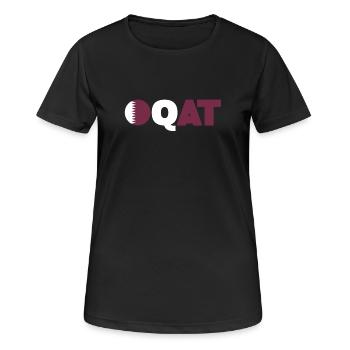 Katar - Frauen T-Shirt atmungsaktiv - Schwarz - Vorne - AI Model Female 172 light (172cm)