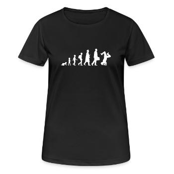 Breakdance Evolution - Frauen T-Shirt atmungsaktiv - Schwarz - Vorne - AI Model Female 172 light (172cm)