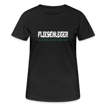 Fliesenleger Design - Frauen T-Shirt atmungsaktiv - Schwarz - Vorne - AI Model Female 172 light (172cm)
