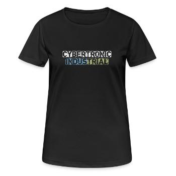 Cybertronique Industriel - T-shirt respirant Femme - noir - Devant - AI Model Female 172 light (172cm)
