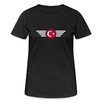 Turquie Ankara Türkiye Istanbul T Shirt Design - T-shirt respirant Femme - noir - Devant - AI Model Female 172 light (172cm)