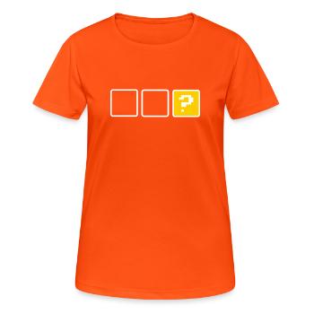 Leere Schachtel - Frauen T-Shirt atmungsaktiv - Neonorange - Vorne - AI Model Female 172 dark (172cm)
