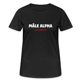 mâle Alpha - Women's Breathable T-Shirt - black - Front - AI Model Female 172 light (172cm)