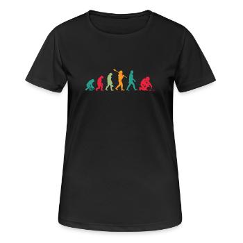 Schweißer Evolution - Frauen T-Shirt atmungsaktiv - Schwarz - Vorne - AI Model Female 172 light (172cm)
