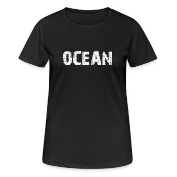 Océan - T-shirt respirant Femme - noir - Devant - AI Model Female 172 light (172cm)