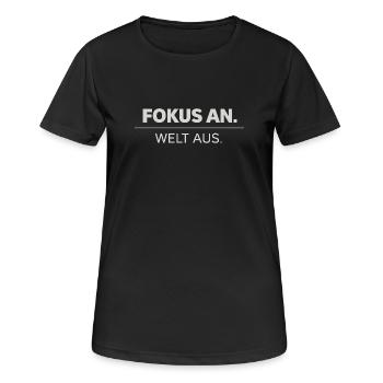  Erfolg, Fokus, Vertrauen - Frauen T-Shirt atmungsaktiv - Schwarz - Vorne - AI Model Female 172 light (172cm)