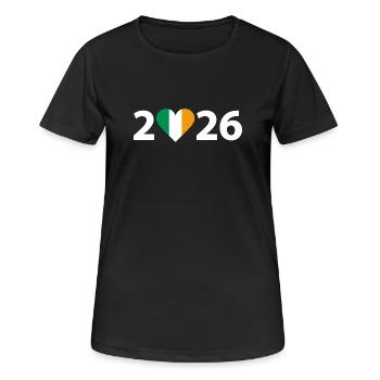 I love Ireland 2026, holidays in Ireland 2026 - Women's Breathable T-Shirt - black - Front - AI Model Female 172 light (172cm)