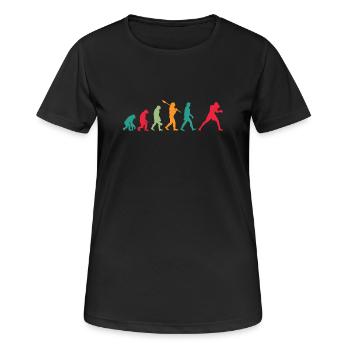 Boxen Evolution - Frauen T-Shirt atmungsaktiv - Schwarz - Vorne - AI Model Female 172 light (172cm)