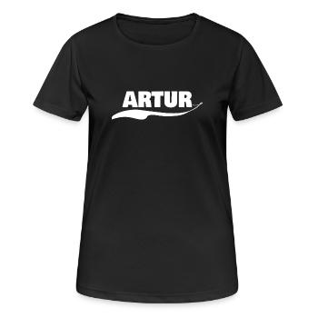 Cadeau Artur - T-shirt respirant Femme - noir - Devant - AI Model Female 172 light (172cm)