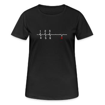 Heartbeat gear - Women's Breathable T-Shirt - black - Front - AI Model Female 172 light (172cm)