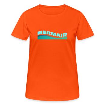 Sirène - T-shirt respirant Femme - orange néon - Devant - AI Model Female 172 dark (172cm)