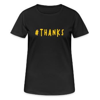 VIELEN DANK. DANKE. VIELEN DANK. JAHRESTAG. GEBURT. - Frauen T-Shirt atmungsaktiv - Schwarz - Vorne - AI Model Female 172 light (172cm)