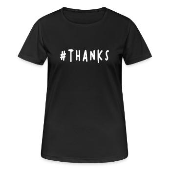 VIELEN DANK. DANKE. VIELEN DANK. JAHRESTAG. GEBURT. - Frauen T-Shirt atmungsaktiv - Schwarz - Vorne - AI Model Female 172 light (172cm)