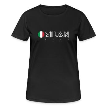 Milan - T-shirt respirant Femme - noir - Devant - AI Model Female 172 light (172cm)