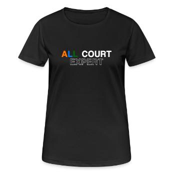 Tennis Shirt All Court Clay Grass Hard Court - Frauen T-Shirt atmungsaktiv - Schwarz - Vorne - AI Model Female 172 light (172cm)