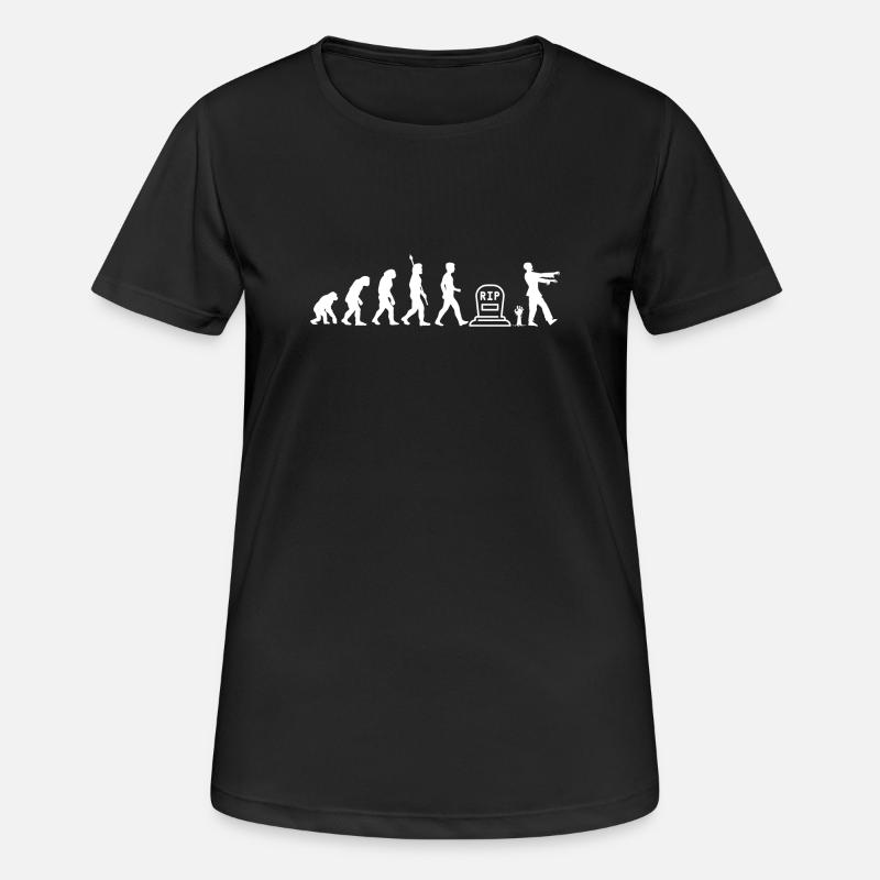 Zombie Evolution RIP Zombi - Women's Breathable T-Shirt - black