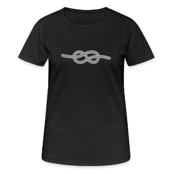 8 nœuds - T-shirt respirant Femme - noir - Devant - AI Model Female 172 light (172cm)