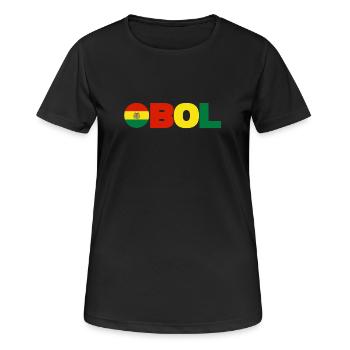 Bolivien - Frauen T-Shirt atmungsaktiv - Schwarz - Vorne - AI Model Female 172 light (172cm)