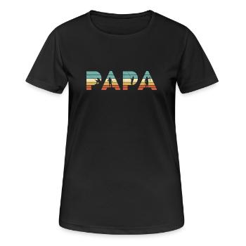 Papa Vintage Angel-Vater-Angler-Geschenk - Frauen T-Shirt atmungsaktiv - Schwarz - Vorne - AI Model Female 172 light (172cm)
