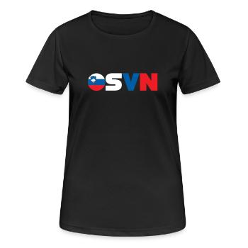 Slovenia - Women's Breathable T-Shirt - black - Front - AI Model Female 172 light (172cm)