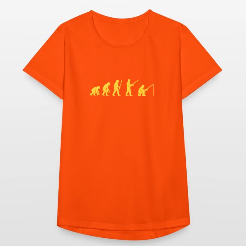 Conception des chemins d’évolution de la pêche T-shirt respirant Femme
