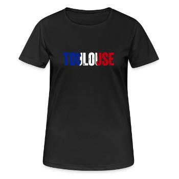 Toulouse Frankreich - Frauen T-Shirt atmungsaktiv - Schwarz - Vorne - AI Model Female 172 light (172cm)