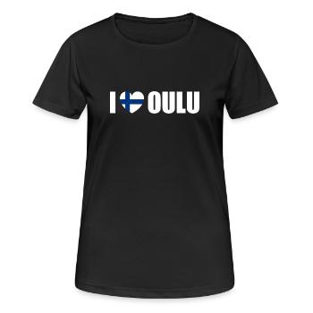 I love Oulu Finnland - Frauen T-Shirt atmungsaktiv - Schwarz - Vorne - AI Model Female 172 light (172cm)