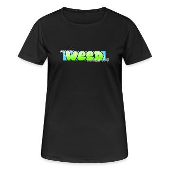 Fumez de l’herbe tous les jours - T-shirt respirant Femme - noir - Devant - AI Model Female 172 light (172cm)