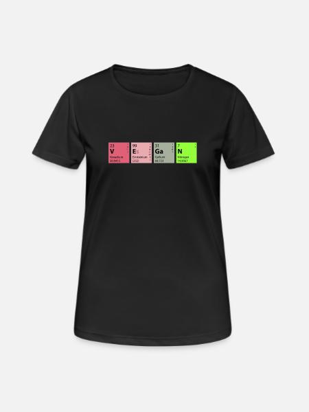 Chemie Vegan - Frauen T-Shirt atmungsaktiv - Schwarz