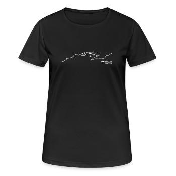 Gavia Pass – Alpine pass for petrolheads - Women's Breathable T-Shirt - black - Front - AI Model Female 172 light (172cm)