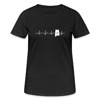 Made In Alabama USA Heartbeat EKG Staatsstolz - Frauen T-Shirt atmungsaktiv - Schwarz - Vorne - AI Model Female 172 light (172cm)