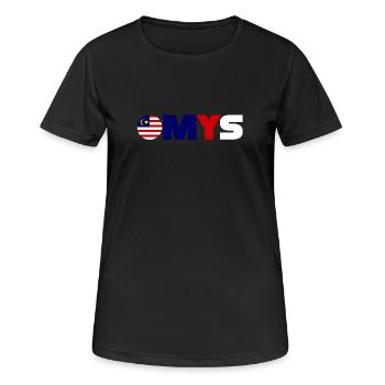 Malaisie - T-shirt respirant Femme - noir - Devant - AI Model Female 172 light (172cm)
