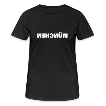 MUNICH - T-shirt respirant Femme - noir - Devant - AI Model Female 172 light (172cm)