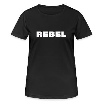 REBELLE - T-shirt respirant Femme - noir - Devant - AI Model Female 172 light (172cm)