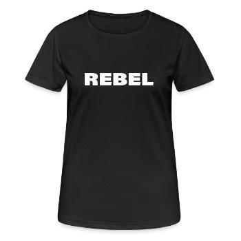 Rebelle - T-shirt respirant Femme - noir - Devant - AI Model Female 172 light (172cm)